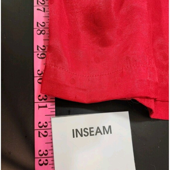 Victoria Secret XS Red Pants SleepWear Smooth Soft Polka Dot Silky Vivid Scarlet - Picture 15 of 16